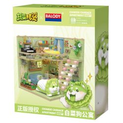 BALODY 21183 PHÁP SƯ RAU CỦ CĂN HỘ CHÓ BẮP CẢI bộ đồ chơi xếp lắp ráp ghép mô hình 560 khối