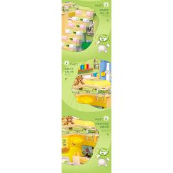 BALODY 21183 PHÁP SƯ RAU CỦ CĂN HỘ CHÓ BẮP CẢI bộ đồ chơi xếp lắp ráp ghép mô hình 560 khối