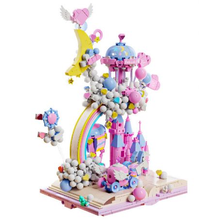 BEAUTY AND 13064 LÂU ĐÀI TRÊN BẦU TRỜI bộ đồ chơi xếp lắp ráp ghép mô hình CASTLE IN THE SKY 1388 khối