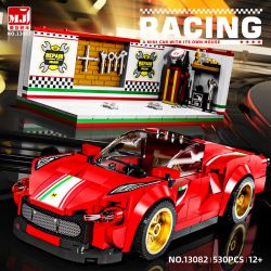 BEAUTY AND 13082 XE SÁU LƯỚI FERRARI bộ đồ chơi xếp lắp ráp ghép mô hình Speed Champions Racing Cars Đua Xe Công Thức 530 khối