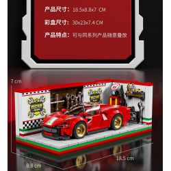 BEAUTY AND 13082 XE SÁU LƯỚI FERRARI bộ đồ chơi xếp lắp ráp ghép mô hình Speed Champions Racing Cars Đua Xe Công Thức 530 khối
