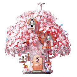 GEKKOSHA 802808 MÙA HOA ANH ĐÀO XỨ SỞ RƠI MỘNG MƠ bộ đồ chơi xếp lắp ráp ghép mô hình CHERRY BLOSSOM SEASON 1372 khối