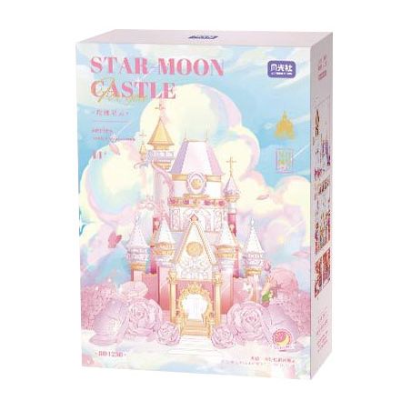 GEKKOSHA 804236 TINH VÂN HOA HỒNG bộ đồ chơi xếp lắp ráp ghép mô hình STAR MOON CASTLE 1728 khối