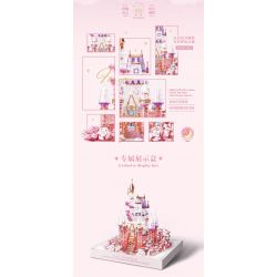 GEKKOSHA 804236 TINH VÂN HOA HỒNG bộ đồ chơi xếp lắp ráp ghép mô hình STAR MOON CASTLE 1728 khối