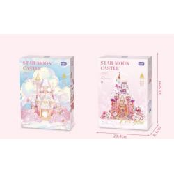 GEKKOSHA 804236 TINH VÂN HOA HỒNG bộ đồ chơi xếp lắp ráp ghép mô hình STAR MOON CASTLE 1728 khối