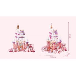 GEKKOSHA 804236 TINH VÂN HOA HỒNG bộ đồ chơi xếp lắp ráp ghép mô hình STAR MOON CASTLE 1728 khối