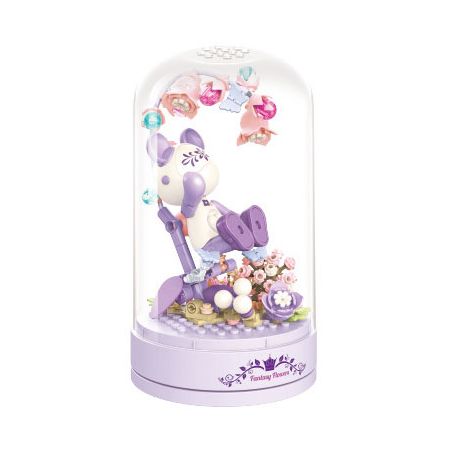 JAKI JK6256 6256 HỘP NHẠC GẤU GIỮA CÁC VÌ SAO SỰ MƠ MỘNG NHỮNG BÔNG HOA bộ đồ chơi xếp lắp ráp ghép mô hình