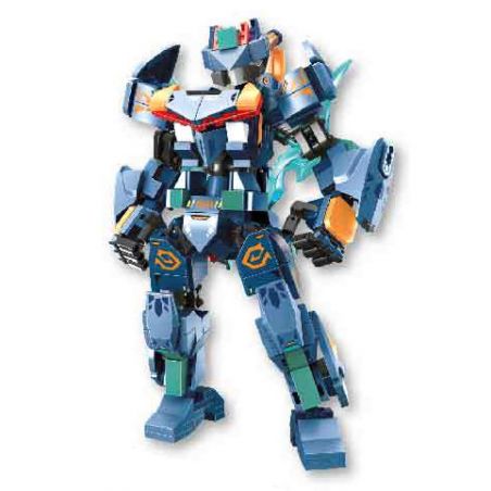 SEMBO 106063 VINH QUANG BÁ CHỦ TỨ THÁNH THÚ BẮC MINH HUYỀN VŨ bộ đồ chơi xếp lắp ráp ghép mô hình ROBOT WORLD 389 khối