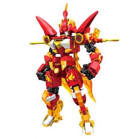 SEMBO 106064 VINH QUANG BÁ CHỦ TỨ THÁNH THÚ NANBA SUZAKU bộ đồ chơi xếp lắp ráp ghép mô hình ROBOT WORLD 395 khối