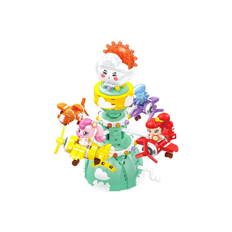 SEMBO 616205 CÔNG VIÊN GIẢI TRÍ TUYỆT VỜI VÀ DỄ THƯƠNG MÁY BAY QUAY bộ đồ chơi xếp lắp ráp ghép mô hình Movie & Game Phim Và Trò Chơi 811 khối