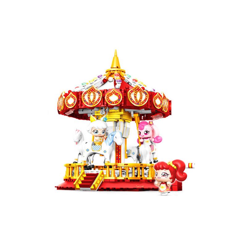 SEMBO 616206 CÔNG VIÊN GIẢI TRÍ TUYỆT VỜI VÀ DỄ THƯƠNG BĂNG CHUYỀN bộ đồ chơi xếp lắp ráp ghép mô hình Movie & Game Phim Và Trò Chơi 822 khối