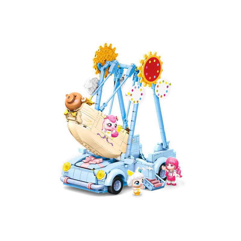 SEMBO 616207 CÔNG VIÊN GIẢI TRÍ TUYỆT VỜI VÀ DỄ THƯƠNG NHỮNG CHIẾC XE THUYỀN BẬP BÊNH bộ đồ chơi xếp lắp ráp ghép mô hình Movie & Game Phim Và Trò Chơi 716 khối