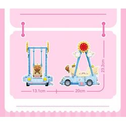 SEMBO 616207 CÔNG VIÊN GIẢI TRÍ TUYỆT VỜI VÀ DỄ THƯƠNG NHỮNG CHIẾC XE THUYỀN BẬP BÊNH bộ đồ chơi xếp lắp ráp ghép mô hình Movie & Game Phim Và Trò Chơi 716 khối