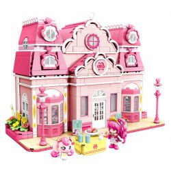 SEMBO 616208 TUYỆT VỜI VÀ DỄ THƯƠNG LOVE ROSE BAKERY bộ đồ chơi xếp lắp ráp ghép mô hình Movie & Game Phim Và Trò Chơi 1334 khối