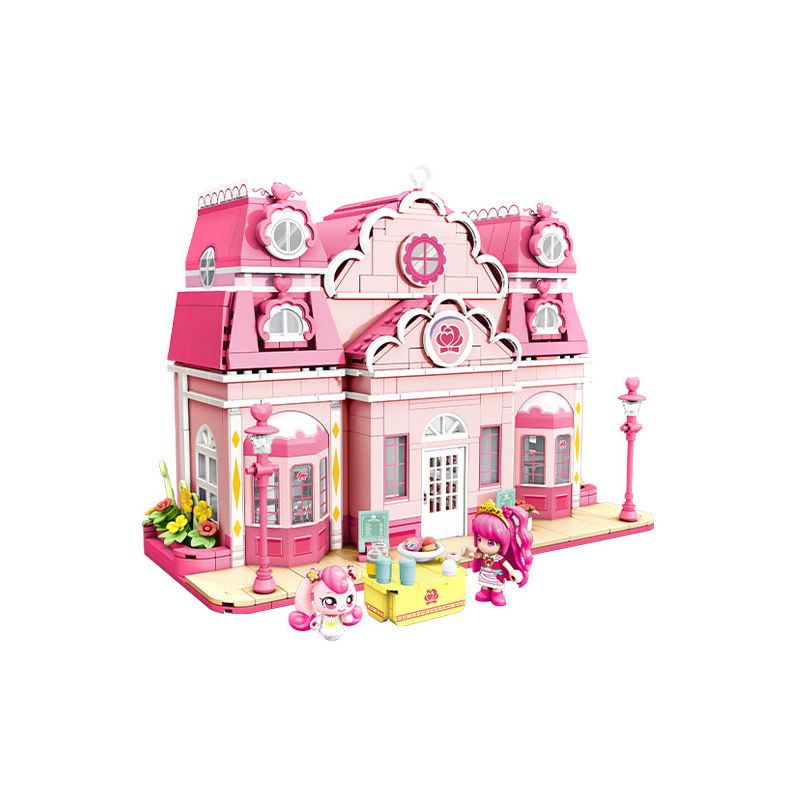 SEMBO 616208 TUYỆT VỜI VÀ DỄ THƯƠNG LOVE ROSE BAKERY bộ đồ chơi xếp lắp ráp ghép mô hình Movie & Game Phim Và Trò Chơi 1334 khối