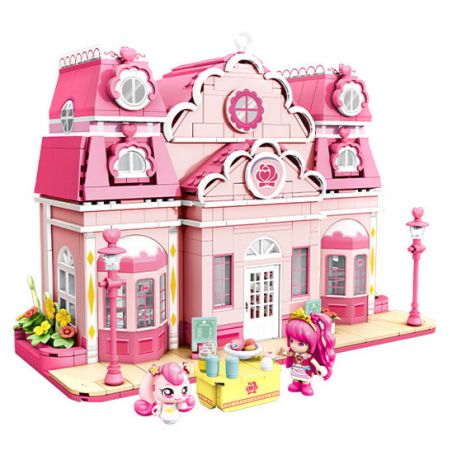 SEMBO 616208 TUYỆT VỜI VÀ DỄ THƯƠNG LOVE ROSE BAKERY bộ đồ chơi xếp lắp ráp ghép mô hình Movie & Game Phim Và Trò Chơi 1334 khối