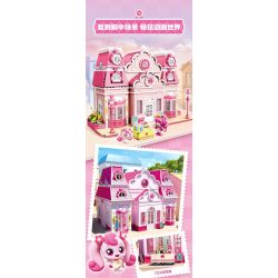 SEMBO 616208 TUYỆT VỜI VÀ DỄ THƯƠNG LOVE ROSE BAKERY bộ đồ chơi xếp lắp ráp ghép mô hình Movie & Game Phim Và Trò Chơi 1334 khối