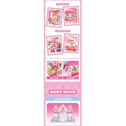 SEMBO 616208 TUYỆT VỜI VÀ DỄ THƯƠNG LOVE ROSE BAKERY bộ đồ chơi xếp lắp ráp ghép mô hình Movie & Game Phim Và Trò Chơi 1334 khối