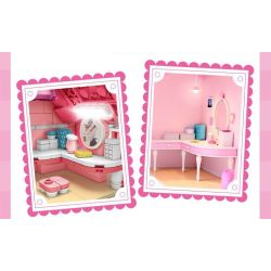 SEMBO 616208 TUYỆT VỜI VÀ DỄ THƯƠNG LOVE ROSE BAKERY bộ đồ chơi xếp lắp ráp ghép mô hình Movie & Game Phim Và Trò Chơi 1334 khối