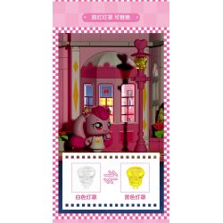 SEMBO 616208 TUYỆT VỜI VÀ DỄ THƯƠNG LOVE ROSE BAKERY bộ đồ chơi xếp lắp ráp ghép mô hình Movie & Game Phim Và Trò Chơi 1334 khối