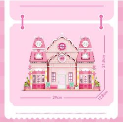 SEMBO 616208 TUYỆT VỜI VÀ DỄ THƯƠNG LOVE ROSE BAKERY bộ đồ chơi xếp lắp ráp ghép mô hình Movie & Game Phim Và Trò Chơi 1334 khối
