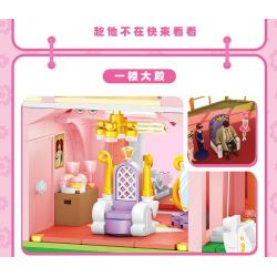 SEMBO 616217 TUYỆT VỜI VÀ DỄ THƯƠNG PHIÊN BẢN DELUXE PLANET CASTLE bộ đồ chơi xếp lắp ráp ghép mô hình Movie & Game Phim Và Trò Chơi 1622 khối