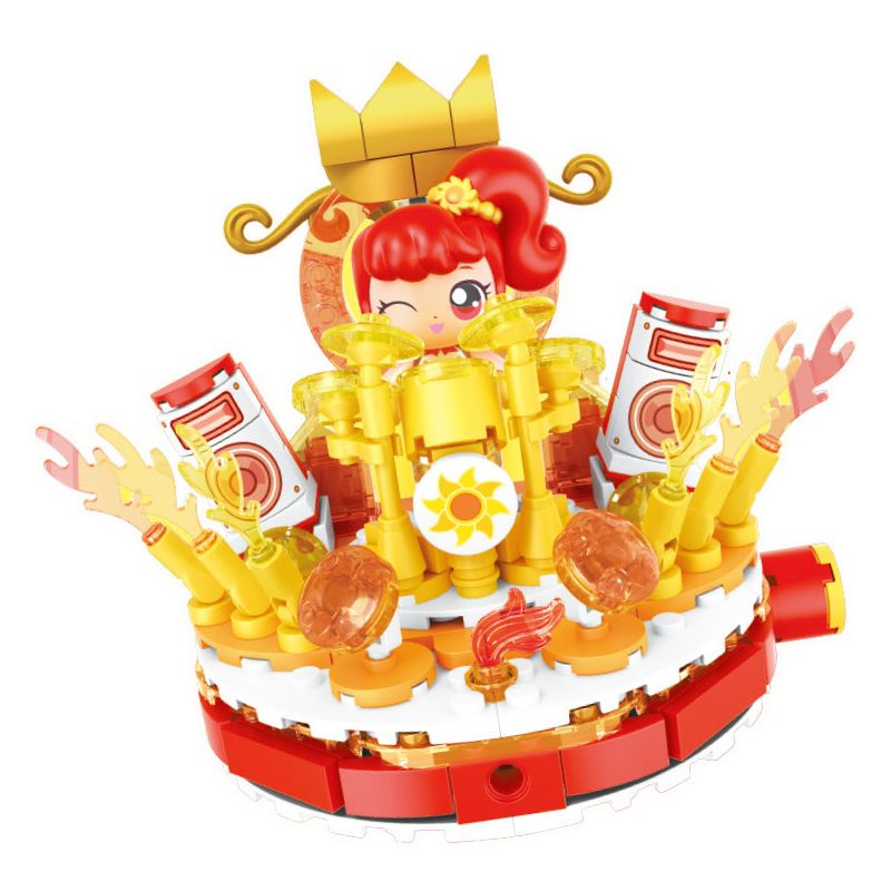 SEMBO 616219 MENGKE TUYỆT VỜI BUỔI HÒA NHẠC VỚI TIẾNG TRỐNG CUỒNG NHIỆT bộ đồ chơi xếp lắp ráp ghép mô hình Movie & Game Phim Và Trò Chơi 255 khối