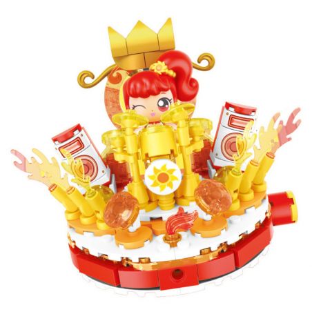 SEMBO 616219 MENGKE TUYỆT VỜI BUỔI HÒA NHẠC VỚI TIẾNG TRỐNG CUỒNG NHIỆT bộ đồ chơi xếp lắp ráp ghép mô hình Movie & Game Phim Và Trò Chơi 255 khối