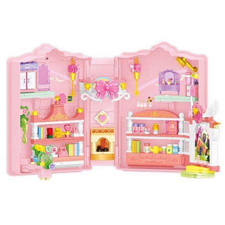 SEMBO 616222 MENKE TUYỆT VỜI CUỐN SÁCH MA THUẬT CỦA HỌC VIỆN bộ đồ chơi xếp lắp ráp ghép mô hình Movie & Game Phim Và Trò Chơi 650 khối