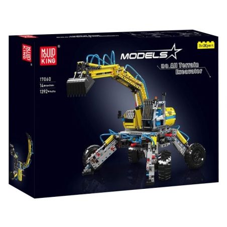 MouldKing 17060 Mould King 17060 MÁY XÚC MỌI ĐỊA HÌNH bộ đồ chơi xếp lắp ráp ghép mô hình Technic PNEUMATIC ALL-TERRAIN EXCAVATOR Kỹ Thuật Công Nghệ Cao Mô Hình Phương Tiện 1392 khối