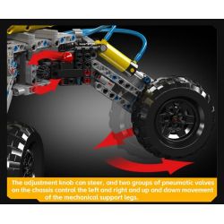 MouldKing 17060 Mould King 17060 MÁY XÚC MỌI ĐỊA HÌNH bộ đồ chơi xếp lắp ráp ghép mô hình Technic PNEUMATIC ALL-TERRAIN EXCAVATOR Kỹ Thuật Công Nghệ Cao Mô Hình Phương Tiện 1392 khối