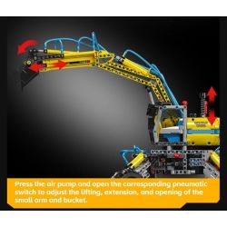 MouldKing 17060 Mould King 17060 MÁY XÚC MỌI ĐỊA HÌNH bộ đồ chơi xếp lắp ráp ghép mô hình Technic PNEUMATIC ALL-TERRAIN EXCAVATOR Kỹ Thuật Công Nghệ Cao Mô Hình Phương Tiện 1392 khối