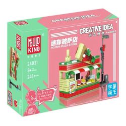 MouldKing 24031 Mould King 24031 MINI TIỆM BÁNH PIZZA bộ đồ chơi xếp lắp ráp ghép mô hình City Thành Phố 246 khối