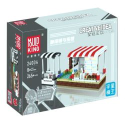 MouldKing 24034 Mould King 24034 MINI QUÁN CÀ PHÊ VÀ QUẦY BÁO bộ đồ chơi xếp lắp ráp ghép mô hình City Thành Phố 265 khối