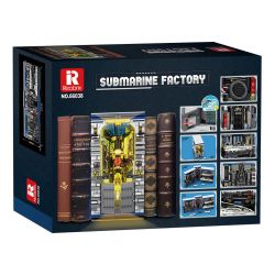 REOBRIX 66038 NHÀ MÁY U-BOAT bộ đồ chơi xếp lắp ráp ghép mô hình SUBMARINE FACTORY 3466 khối