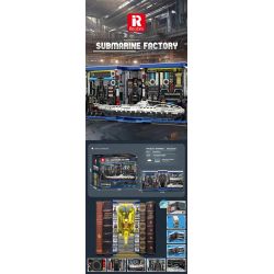REOBRIX 66038 NHÀ MÁY U-BOAT bộ đồ chơi xếp lắp ráp ghép mô hình SUBMARINE FACTORY 3466 khối