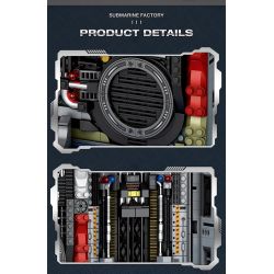 REOBRIX 66038 NHÀ MÁY U-BOAT bộ đồ chơi xếp lắp ráp ghép mô hình SUBMARINE FACTORY 3466 khối