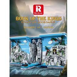 REOBRIX 66039 GIÁ SÁCH CỔNG NHÀ VUA bộ đồ chơi xếp lắp ráp ghép mô hình BOOK OF THE KINGS FANTASY BOOKCASE 3307 khối