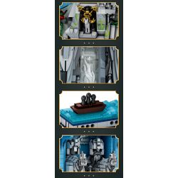 REOBRIX 66039 GIÁ SÁCH CỔNG NHÀ VUA bộ đồ chơi xếp lắp ráp ghép mô hình BOOK OF THE KINGS FANTASY BOOKCASE 3307 khối