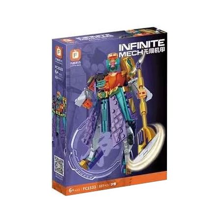 FORANGE FC1533 1533 TÂY DU KÝ MECHA 2.0 SHA MONK bộ đồ chơi xếp lắp ráp ghép mô hình 327 khối