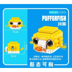 FORANGE FC8136 8136 OCEAN JENGA 6 LOẠI CUA CÁ MẬP NÓC BẠCH TUỘC HỀ RÙA bộ đồ chơi xếp lắp ráp ghép mô hình 646 khối