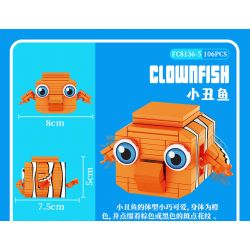 FORANGE FC8136 8136 OCEAN JENGA 6 LOẠI CUA CÁ MẬP NÓC BẠCH TUỘC HỀ RÙA bộ đồ chơi xếp lắp ráp ghép mô hình 646 khối