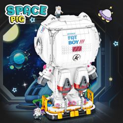 DOUBLE HEIGHT 20812 LỢN KHÔNG GIAN HỢP THỜI TRANG HÀNG VŨ TRỤ bộ đồ chơi xếp lắp ráp ghép mô hình SPACE PIG 2083 khối