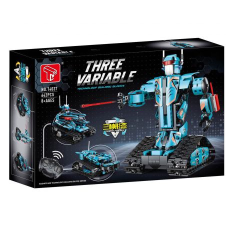 GAOMISI T4037 4037 BA ROBOT BIẾN HÌNH MÀU XANH bộ đồ chơi xếp lắp ráp ghép mô hình Technic THREE VARIABLE Kỹ Thuật Công Nghệ Cao Mô Hình Phương Tiện 642 khối