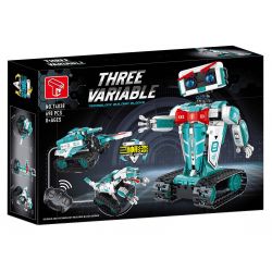 GAOMISI T4038 4038 BA ROBOT BIẾN HÌNH CYAN bộ đồ chơi xếp lắp ráp ghép mô hình Technic THREE VARIABLE Kỹ Thuật Công Nghệ Cao Mô Hình Phương Tiện 698 khối
