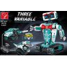 GAOMISI T4038 4038 BA ROBOT BIẾN HÌNH CYAN bộ đồ chơi xếp lắp ráp ghép mô hình Technic THREE VARIABLE Kỹ Thuật Công Nghệ Cao Mô Hình Phương Tiện 698 khối