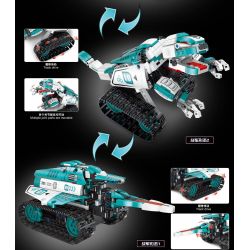 GAOMISI T4038 4038 BA ROBOT BIẾN HÌNH CYAN bộ đồ chơi xếp lắp ráp ghép mô hình Technic THREE VARIABLE Kỹ Thuật Công Nghệ Cao Mô Hình Phương Tiện 698 khối