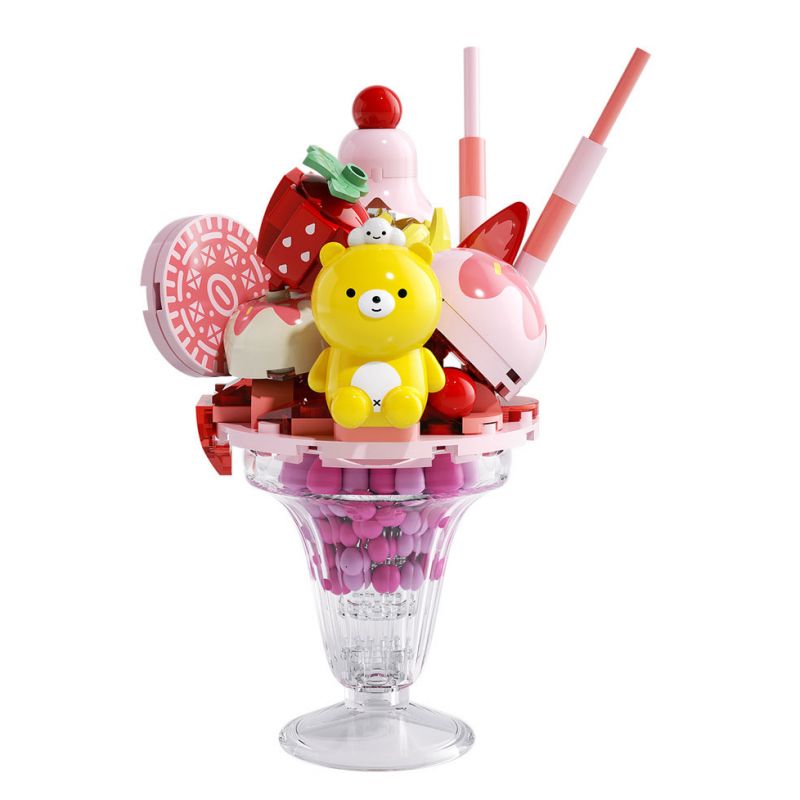 JAKI JK6205 6205 CỬA HÀNG KEM DAVID XIONG YUANQI CỐC MỨT BERRY bộ đồ chơi xếp lắp ráp ghép mô hình