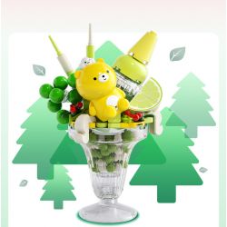 JAKI JK6205 6205 CỬA HÀNG KEM DAVID XIONG YUANQI CỐC MỨT BERRY bộ đồ chơi xếp lắp ráp ghép mô hình