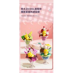 JAKI JK6207 6207 CỬA HÀNG KEM DAVID XIONG YUANQI CỐC BẬT LÊN DỪA bộ đồ chơi xếp lắp ráp ghép mô hình